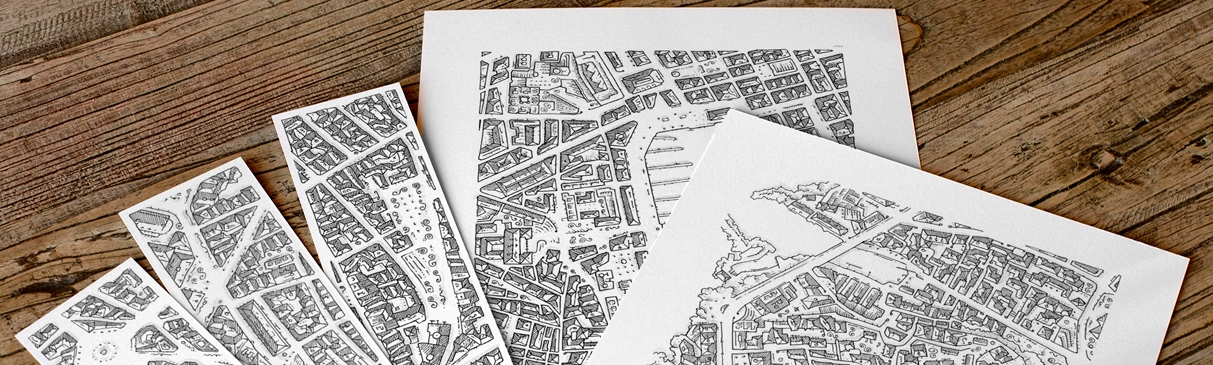 asken plan ville Marseille à personnaliser à l'aide de vos crayons, feutres ou aquarelle