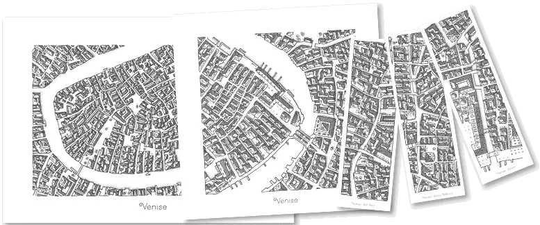 illustrations des canaux de Venise
